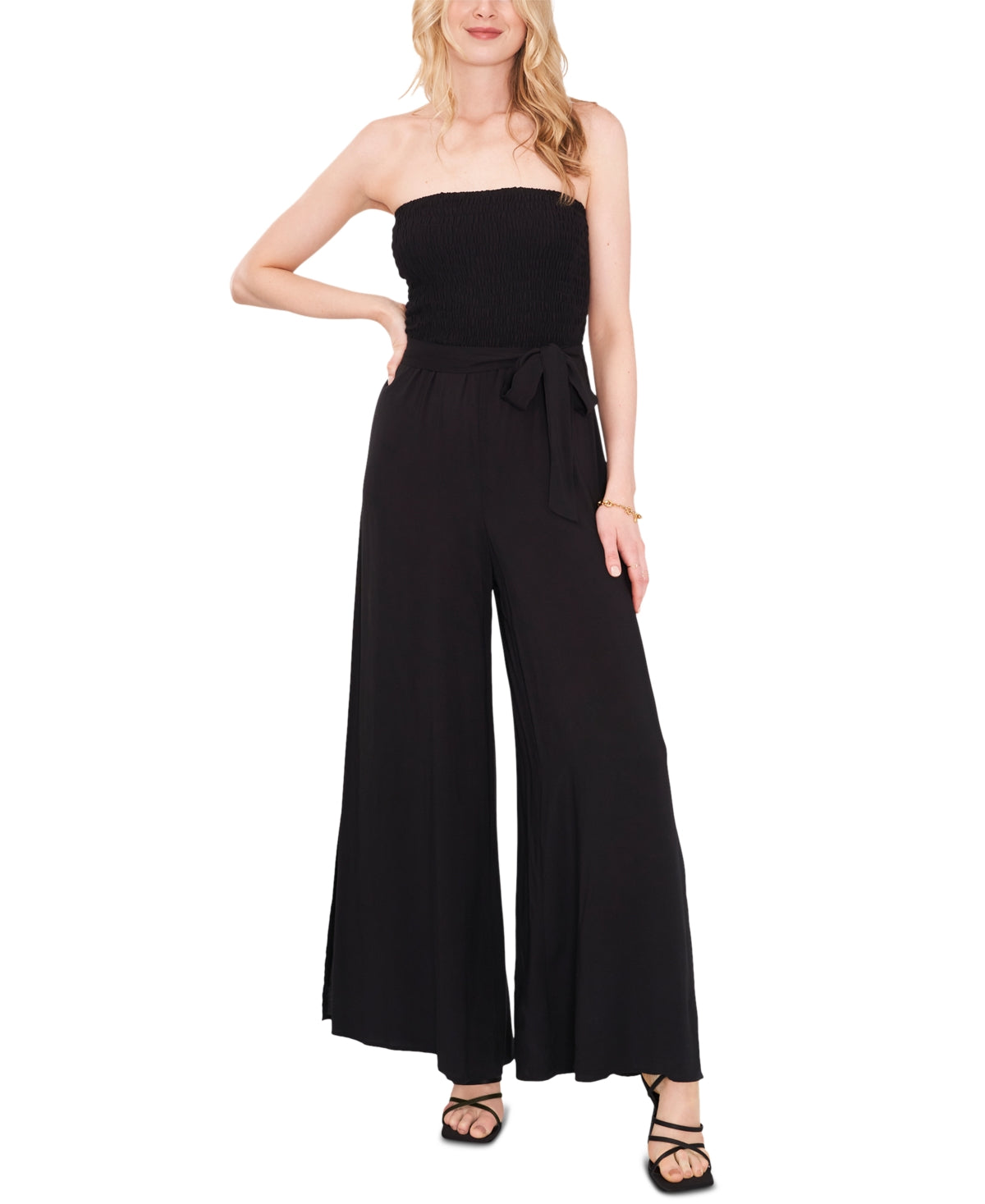 1. State Strapless Wide-Leg Jumpsuit In Black
