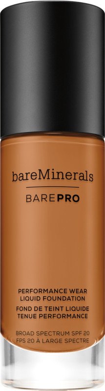 Bareminerals Barepro Performance Wear Liquid Foundation Broad Spectrum Spf 20 | Latte 24 (For Tan-Dark Warm Skin W/ Golden Undertones) 1.0Oz